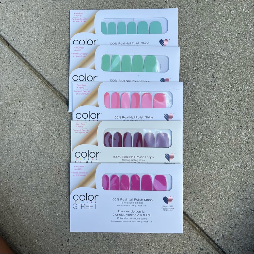 Bundle of 5 Color Street Solid sets